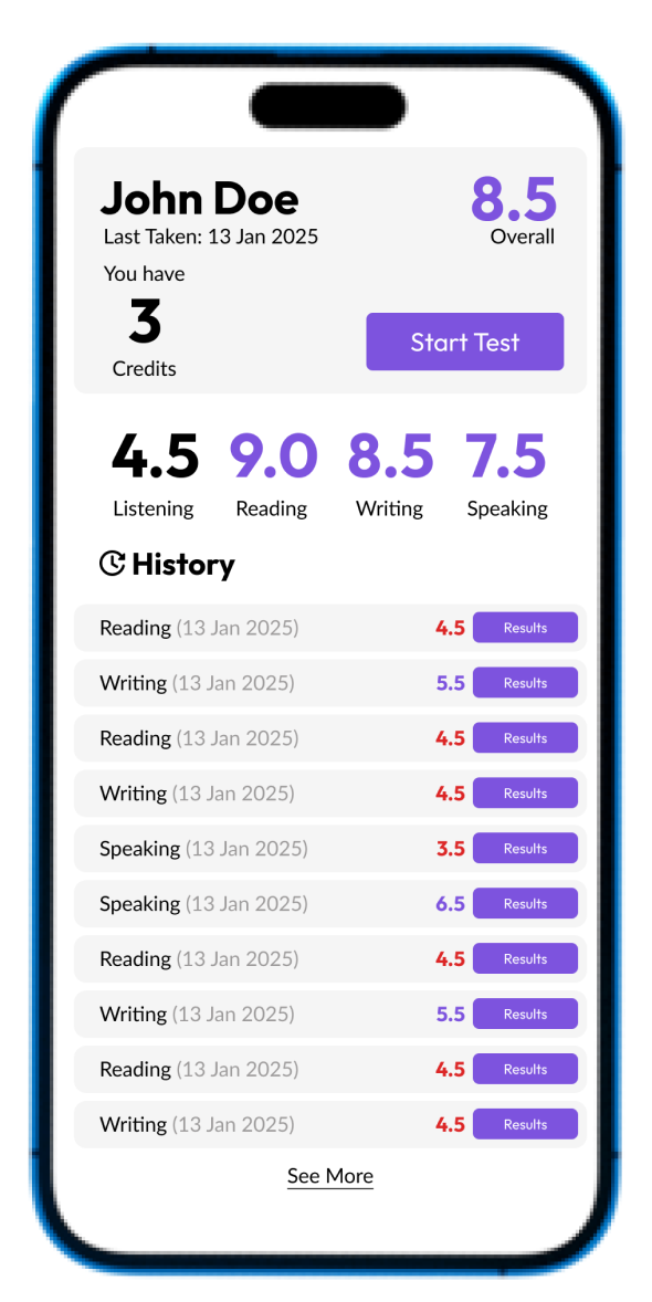 Phone Mockup of App